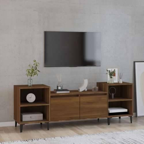 TV ormarić boja smeđeg hrasta 160x35x55 cm konstruirano drvo - Smeđi hrast 1 Cijena