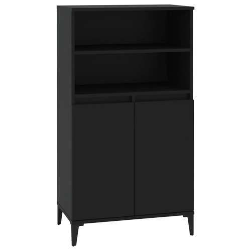Visoka komoda crna 60x36x110 cm od konstruiranog drva - Crna 1 Cijena