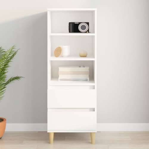 Visoka komoda bijela 40 x 36 x 110 cm od konstruiranog drva - Bijela 1 Cijena