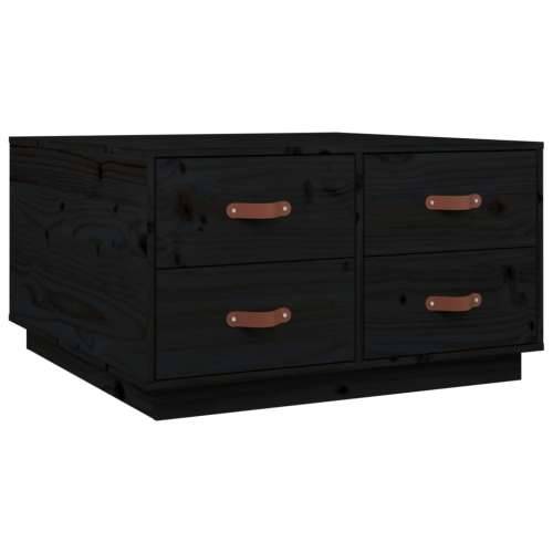 Stolić za kavu crni 80x80x45 cm od masivne borovine - Crna 1 Cijena