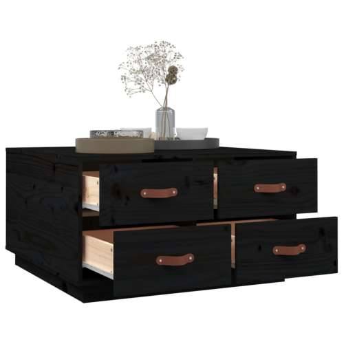Stolić za kavu crni 80x80x45 cm od masivne borovine - Crna 1 Cijena