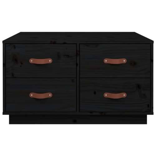 Stolić za kavu crni 80x80x45 cm od masivne borovine - Crna 1 Cijena