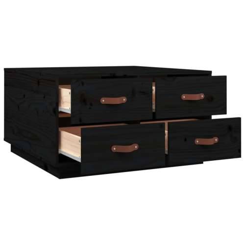 Stolić za kavu crni 80x80x45 cm od masivne borovine - Crna 1 Cijena