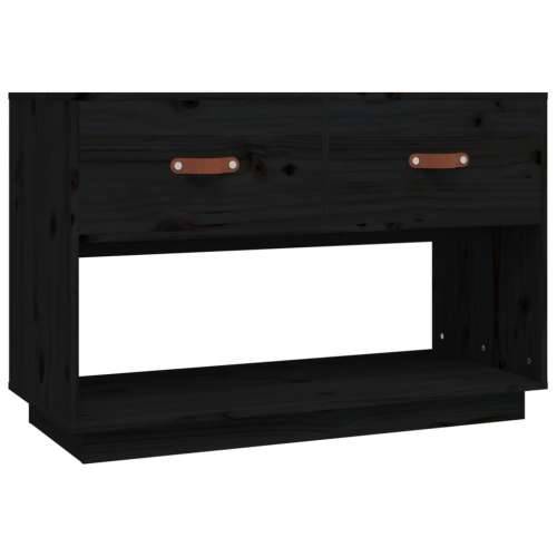 TV ormarić crni 90x40x60 cm od masivne borovine - Crna 1 Cijena