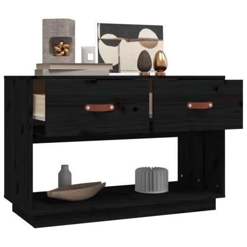 TV ormarić crni 90x40x60 cm od masivne borovine - Crna 1 Cijena