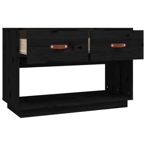 TV ormarić crni 90x40x60 cm od masivne borovine - Crna 1 Cijena