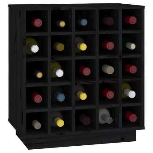 Ormarić za vino crni 55,5x34x61 cm od masivne borovine Cijena