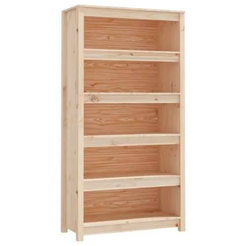 Ormarić za knjige 80x35x154 cm od masivne borovine - Prirodna 1 154 cm 80 cm Cijena