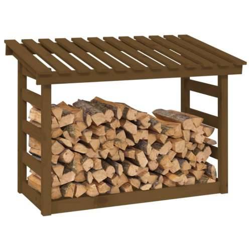 Stalak za drva za ogrjev boja meda 108x64,5x78 cm od borovine Cijena