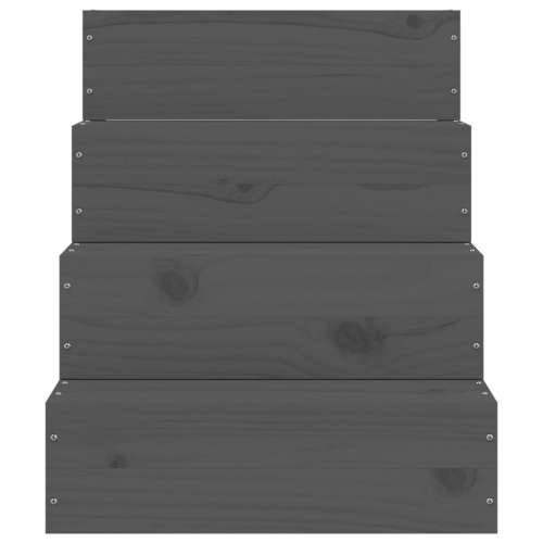 Stepenice za kućne ljubimce sive 40x49x47 cm od borovine - Siva 40 x 49 x 47 cm Cijena