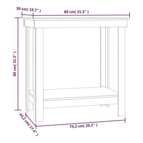 Radni stol boja meda 80x50x80 cm od masivne borovine Cijena