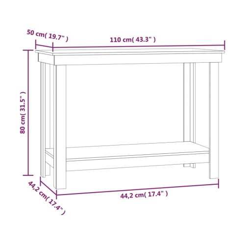 Radni stol Bijela 110x50x80 cm od masivne borovine Cijena