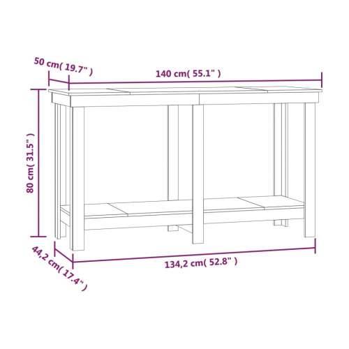 Radni stol 140x50x80 cm od masivne borovine Cijena