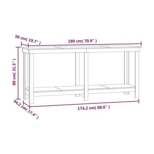 Radni stol 180x50x80 cm od masivne borovine Cijena