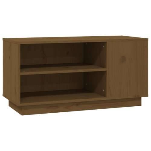 TV ormarić smeđa boja meda 80x34x40,5 cm od masivne borovine - boja meda 1 Cijena