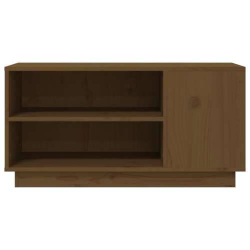 TV ormarić smeđa boja meda 80x34x40,5 cm od masivne borovine - boja meda 1 Cijena