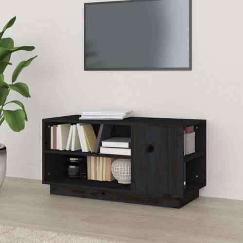 TV ormarić Crna 80 x 35 x 40,5 cm od masivne borovine - Crna 1 Cijena