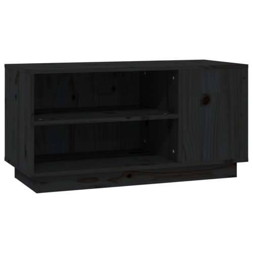 TV ormarić Crna 80 x 35 x 40,5 cm od masivne borovine - Crna 1 Cijena