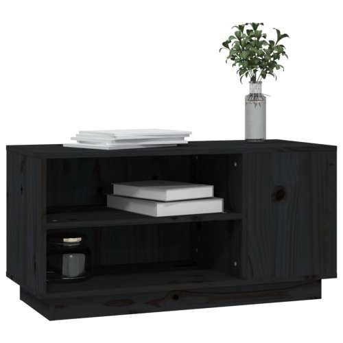 TV ormarić Crna 80 x 35 x 40,5 cm od masivne borovine - Crna 1 Cijena