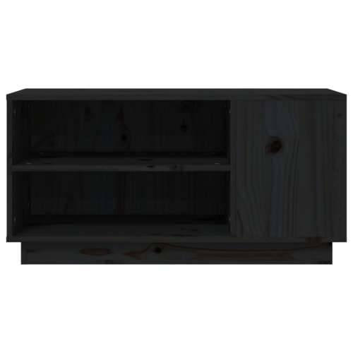 TV ormarić Crna 80 x 35 x 40,5 cm od masivne borovine - Crna 1 Cijena