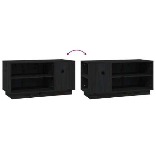 TV ormarić Crna 80 x 35 x 40,5 cm od masivne borovine - Crna 1 Cijena
