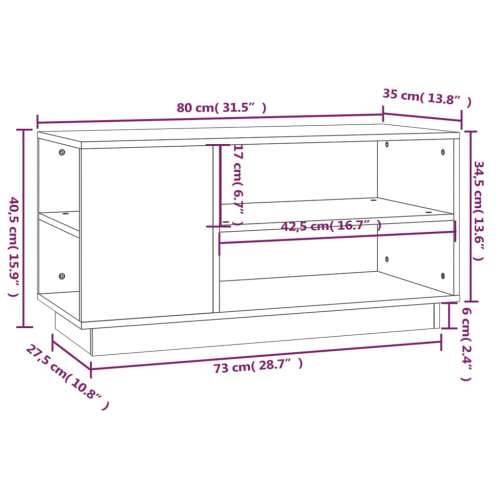 TV ormarić Crna 80 x 35 x 40,5 cm od masivne borovine - Crna 1 Cijena