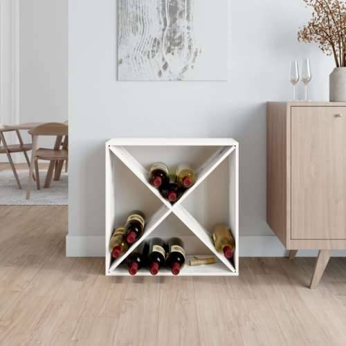 Ormarić za vino bijeli 62 x 25 x 62 cm od masivne borovine Cijena