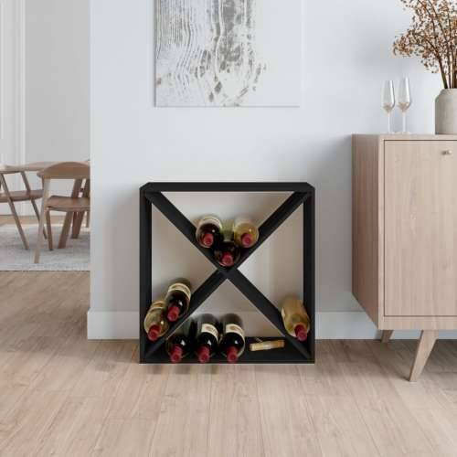 Ormarić za vino crni 62x25x62 cm od masivne borovine Cijena