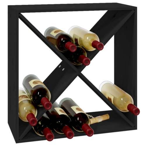 Ormarić za vino crni 62x25x62 cm od masivne borovine Cijena