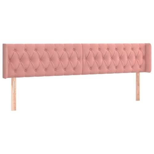 Uzglavlje s ušima ružičasto 203x16x78/88 cm baršunasto - Ružičasta 203 x 16 x 78/88 cm 1 Cijena