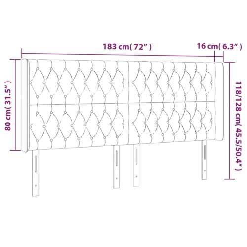 Uzglavlje s ušima crno 183x16x118/128 cm baršunasto - Crna 183 x 16 x 118/128 cm 1 Cijena