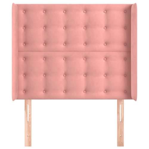 Uzglavlje s ušima ružičasto 103x16x118/128 cm baršunasto - Ružičasta 103 x 16 x 118/128 cm 1 Cijena