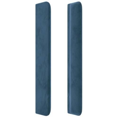 Uzglavlje s ušima tamnoplavo 203x16x118/128 cm baršunasto - Tamno plava 203 x 16 x 118/128 cm 1 Cijena