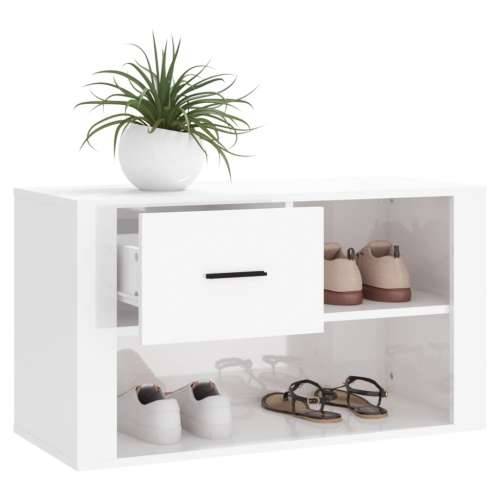 Ormarić za cipele sjajni bijeli 80x35x45 cm konstruirano drvo - Visoko sjajno bijela 1 Cijena