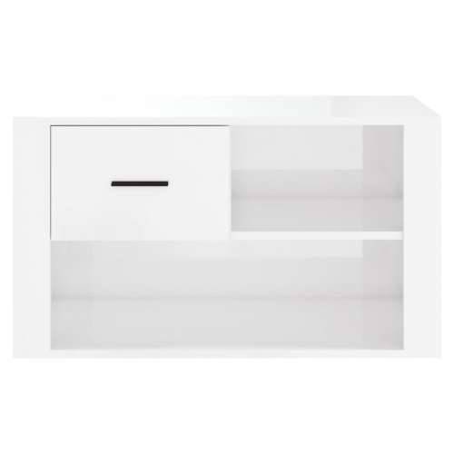 Ormarić za cipele sjajni bijeli 80x35x45 cm konstruirano drvo - Visoko sjajno bijela 1 Cijena