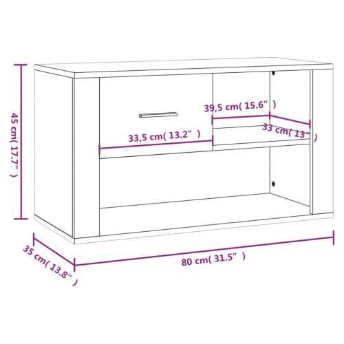Ormarić za cipele sjajni bijeli 80x35x45 cm konstruirano drvo - Visoko sjajno bijela 1 Cijena
