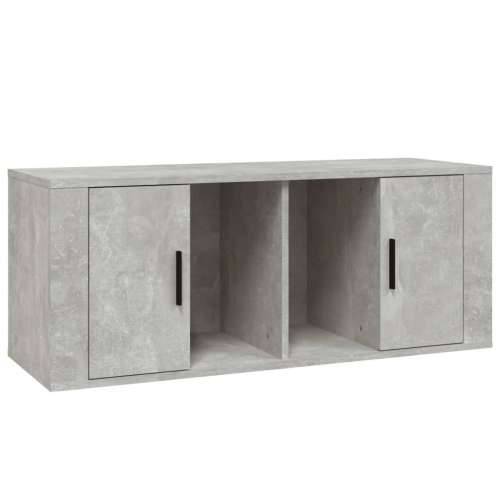 TV ormarić boja betona 100 x 35 x 40 cm od konstruiranog drva - Beton siva 1 Cijena