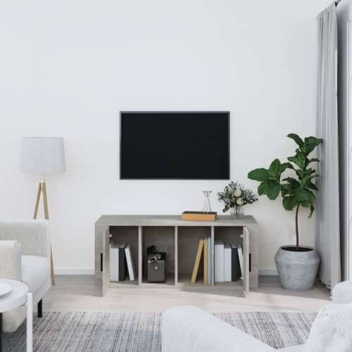 TV ormarić boja betona 100 x 35 x 40 cm od konstruiranog drva - Beton siva 1 Cijena