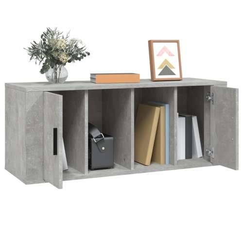 TV ormarić boja betona 100 x 35 x 40 cm od konstruiranog drva - Beton siva 1 Cijena