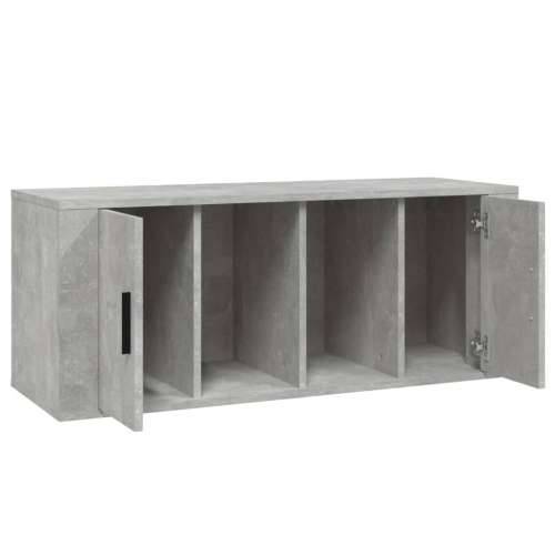 TV ormarić boja betona 100 x 35 x 40 cm od konstruiranog drva - Beton siva 1 Cijena