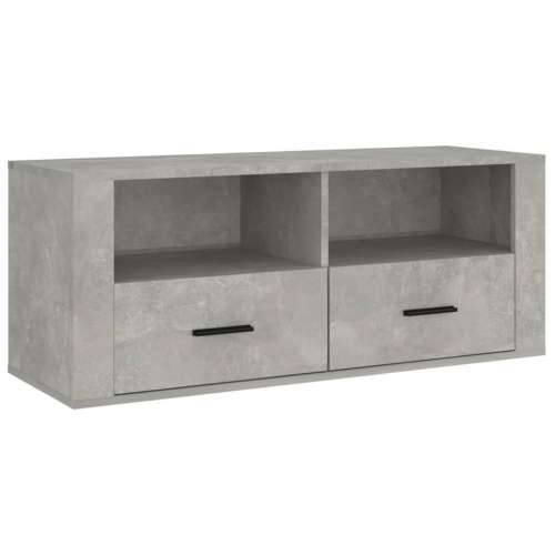 TV ormarić boja betona 100 x 35 x 40 cm od konstruiranog drva - Beton siva 1 Cijena