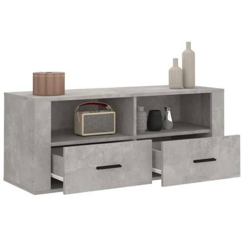 TV ormarić boja betona 100 x 35 x 40 cm od konstruiranog drva - Beton siva 1 Cijena
