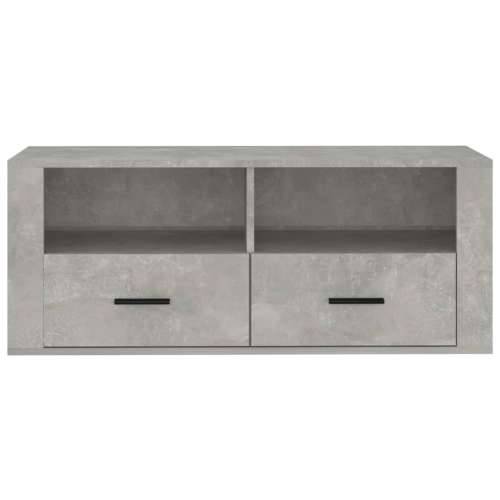 TV ormarić boja betona 100 x 35 x 40 cm od konstruiranog drva - Beton siva 1 Cijena