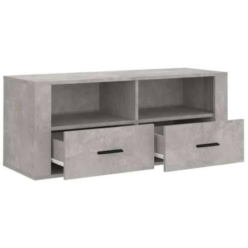 TV ormarić boja betona 100 x 35 x 40 cm od konstruiranog drva - Beton siva 1 Cijena
