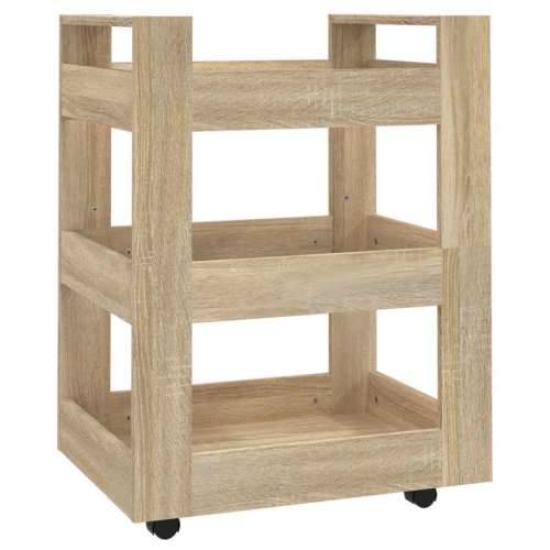 Kuhinjska kolica boja hrasta 60 x 45 x 80 cm konstruirano drvo - sonoma hrast Cijena