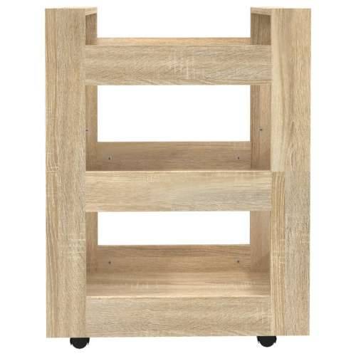 Kuhinjska kolica boja hrasta 60 x 45 x 80 cm konstruirano drvo - sonoma hrast Cijena