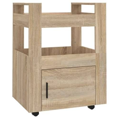 Kuhinjska kolica boja hrasta 60 x 45 x 80 cm konstruirano drvo - sonoma hrast Cijena