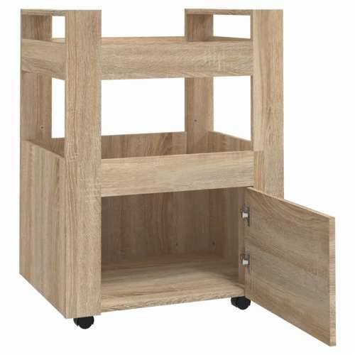 Kuhinjska kolica boja hrasta 60 x 45 x 80 cm konstruirano drvo - sonoma hrast Cijena