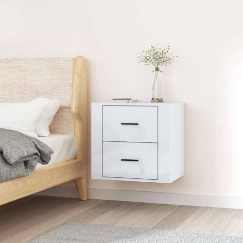 Zidni noćni ormarić bijeli visokog sjaja 50 x 36 x 47 cm - Visoko sjajno bijela 1 Cijena