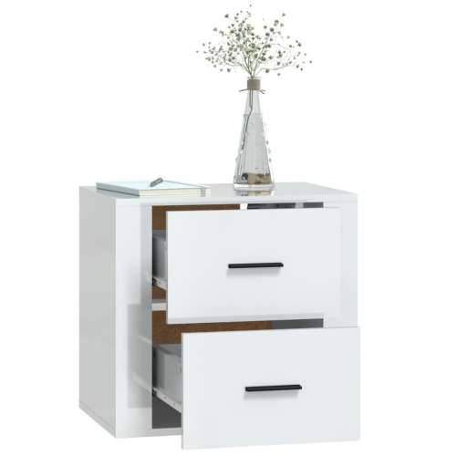 Zidni noćni ormarić bijeli visokog sjaja 50 x 36 x 47 cm - Visoko sjajno bijela 1 Cijena